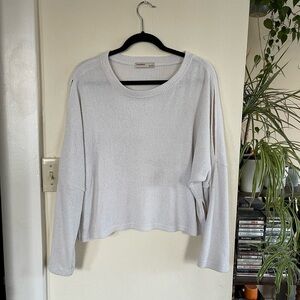 Pull&Bear Cream Open Shoulder Knit Sweater
